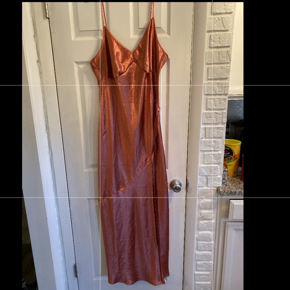 Forever 21 Copper Silk Dress